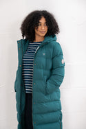 Ladies Lighthouse Savannah Long Padded Coat | Pine, Brushwood & Cocoa - Borderland Muff