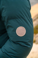 Ladies Lighthouse Savannah Long Padded Coat | Pine, Brushwood & Cocoa - Borderland Muff
