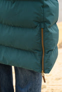 Ladies Lighthouse Savannah Long Padded Coat | Pine, Brushwood & Cocoa - Borderland Muff