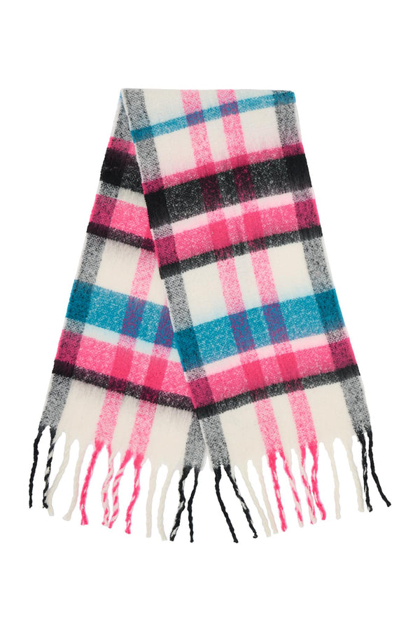 Lighthouse Scarf | Pink Deep Teal Black & Rust Deep Teal Mocha - Borderland Muff