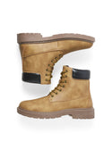 Jack & Jone JFWAINSWORTH Men’s PU Boot – Honey | Faux Leather Autumn/Winter Boots - Borderland Muff