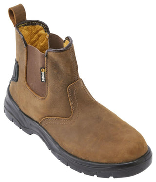 Fort FF104 Regent Safety Dealer Boot – Brown Leather, Steel Toe & Midsole (S1P SRC)