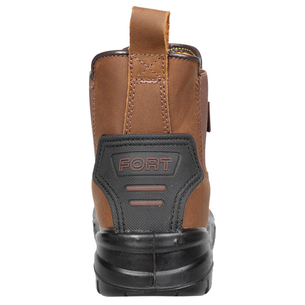 Fort FF104 Regent Safety Dealer Boot – Brown Leather, Steel Toe & Midsole (S1P SRC)