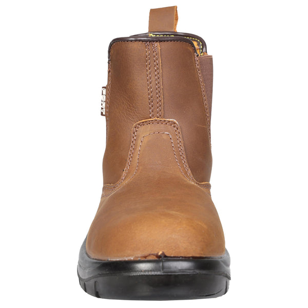 Fort FF104 Regent Safety Dealer Boot – Brown Leather, Steel Toe & Midsole (S1P SRC)