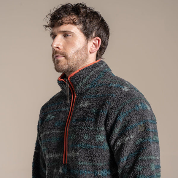 Craghoppers Men’s Rawthey Half Zip Fleece – National Trust Edition, Recycled Borg Fabric