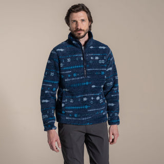 Buy blue Craghoppers Men’s Rawthey Half Zip Fleece – National Trust Edition, Recycled Borg Fabric