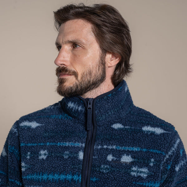 Craghoppers Men’s Rawthey Half Zip Fleece – National Trust Edition, Recycled Borg Fabric