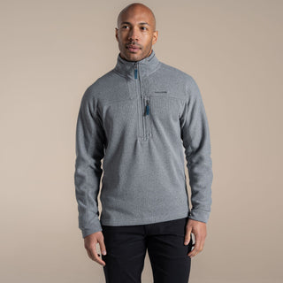 Buy grey Craghoppers Torney III Men’s Half Zip Fleece – Warm Knitlook Layer