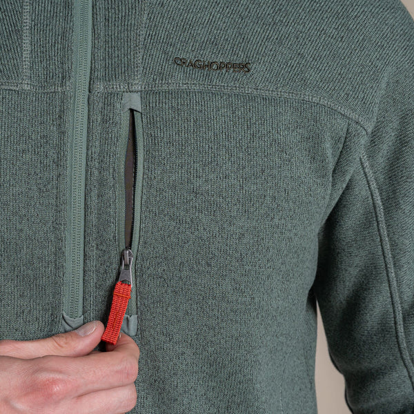Craghoppers Torney III Men’s Half Zip Fleece – Warm Knitlook Layer
