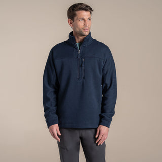 Buy blue Craghoppers Torney III Men’s Half Zip Fleece – Warm Knitlook Layer
