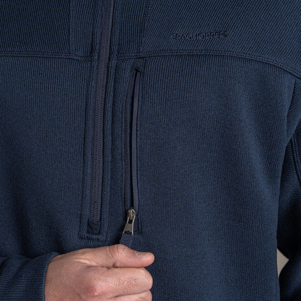 Craghoppers Torney III Men’s Half Zip Fleece – Warm Knitlook Layer