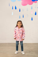 Lighthouse Girls Freya Waterproof Jacket – Pink Dino or Blue Garden Print - Borderland Muff
