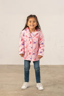 Lighthouse Girls Freya Waterproof Jacket – Pink Dino or Blue Garden Print - Borderland Muff