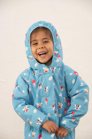 Buy blue Lighthouse Girls Freya Waterproof Jacket – Pink Dino or Blue Garden Print