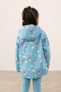 Lighthouse Girls Freya Waterproof Jacket – Pink Dino or Blue Garden Print - Borderland Muff