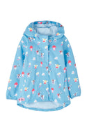 Lighthouse Girls Freya Waterproof Jacket – Pink Dino or Blue Garden Print - Borderland Muff