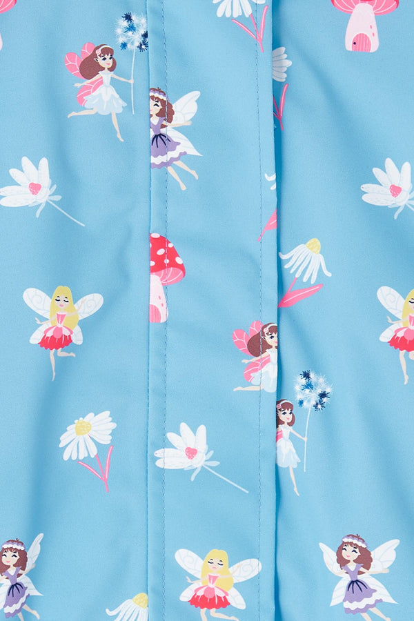 Lighthouse Girls Freya Waterproof Jacket – Pink Dino or Blue Garden Print - Borderland Muff
