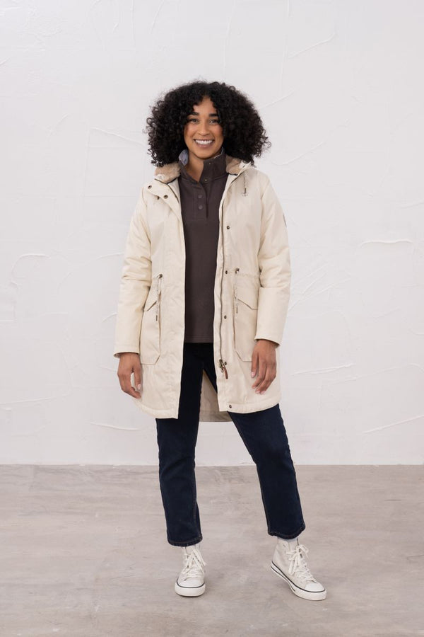 Lighthouse Isobel 3/4 Length Waterproof Jacket – Faux Fur Lined – Women's Coat