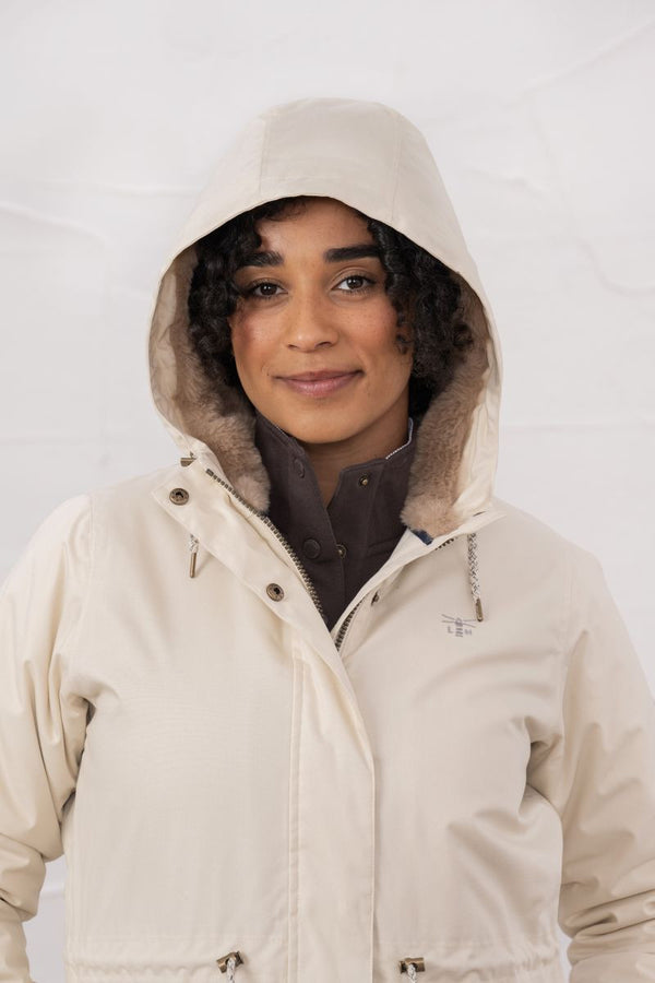 Lighthouse Isobel 3/4 Length Waterproof Jacket – Faux Fur Lined – Women's Coat