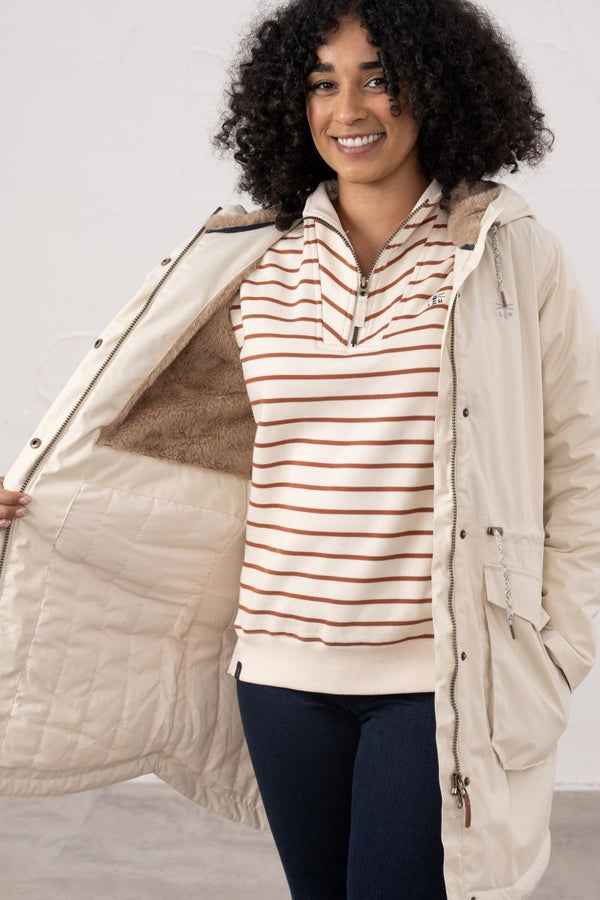 Lighthouse Isobel 3/4 Length Waterproof Jacket – Faux Fur Lined – Women's Coat