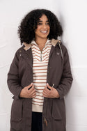 Lighthouse Isobel 3/4 Length Waterproof Jacket – Faux Fur Lined – Women's Coat