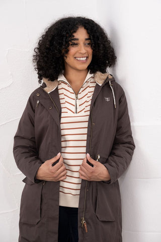 Lighthouse Isobel 3/4 Length Waterproof Jacket – Faux Fur Lined – Women's Coat