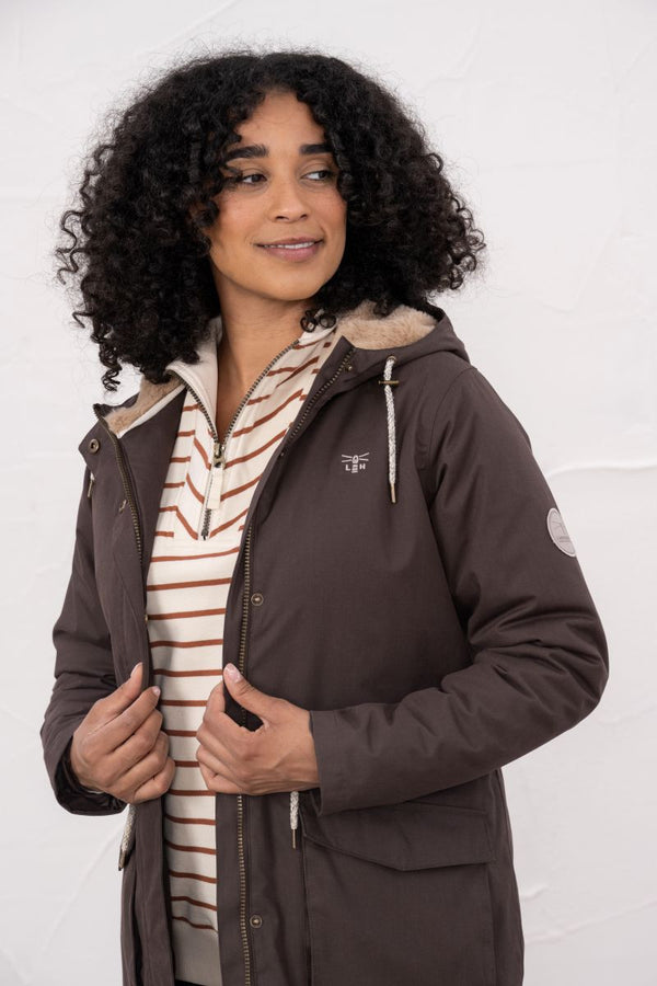 Lighthouse Isobel 3/4 Length Waterproof Jacket – Faux Fur Lined – Women's Coat