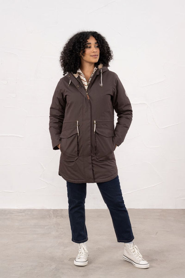 Lighthouse Isobel 3/4 Length Waterproof Jacket – Faux Fur Lined – Women's Coat