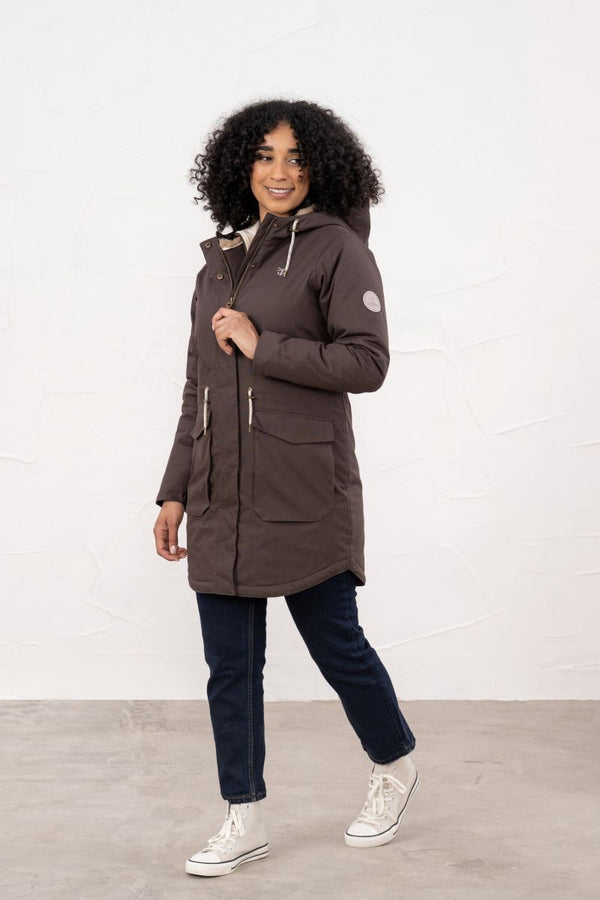 Lighthouse Isobel 3/4 Length Waterproof Jacket – Faux Fur Lined – Women's Coat