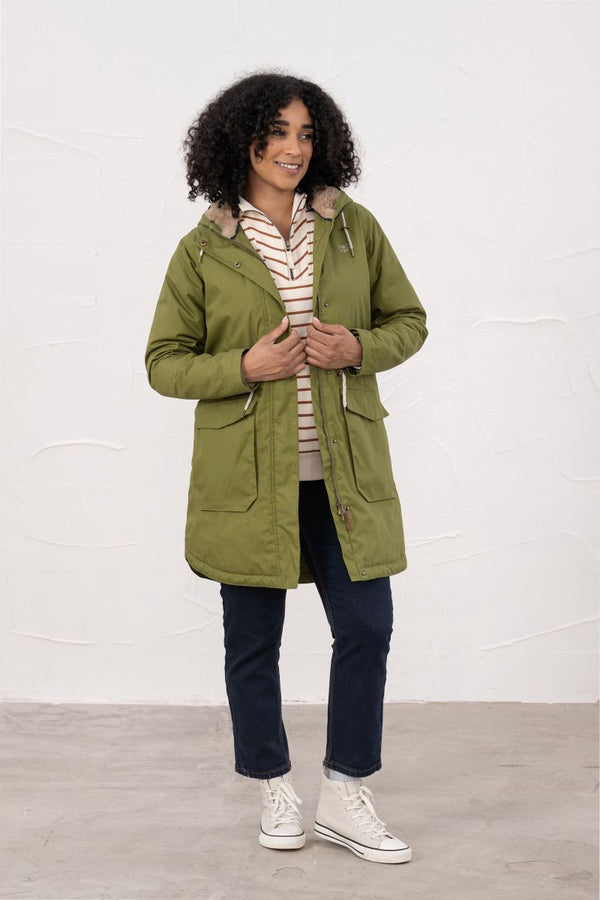 Lighthouse Isobel 3/4 Length Waterproof Jacket – Faux Fur Lined – Women's Coat