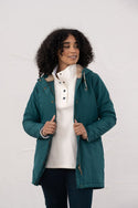 Lighthouse Scarlet Ladies Waterproof Coat – Faux Fur Lined, Breathable Mid-Hip Jacket