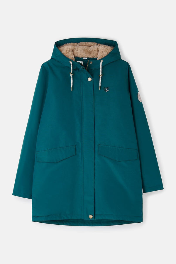 Lighthouse Scarlet Ladies Waterproof Coat – Faux Fur Lined, Breathable Mid-Hip Jacket