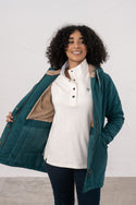 Lighthouse Scarlet Ladies Waterproof Coat – Faux Fur Lined, Breathable Mid-Hip Jacket