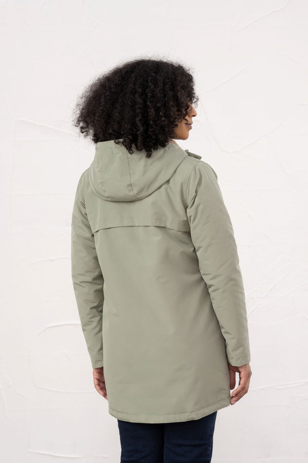 Lighthouse Scarlet Ladies Waterproof Coat – Faux Fur Lined, Breathable Mid-Hip Jacket