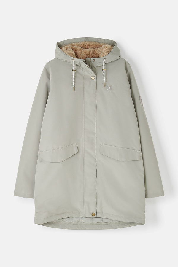 Lighthouse Scarlet Ladies Waterproof Coat – Faux Fur Lined, Breathable Mid-Hip Jacket