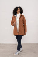 Lighthouse Scarlet Ladies Waterproof Coat – Faux Fur Lined, Breathable Mid-Hip Jacket