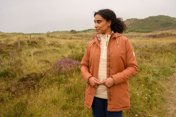 Lighthouse Scarlet Ladies Waterproof Coat – Faux Fur Lined, Breathable Mid-Hip Jacket