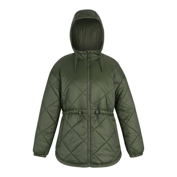 Regatta Women’s Ivey Quilted Jacket Khaki Green & Navy | Borderland Muff