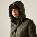 Regatta Women’s Ivey Quilted Jacket Khaki Green & Navy | Borderland Muff