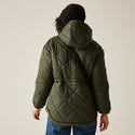 Regatta Women’s Ivey Quilted Jacket Khaki Green & Navy | Borderland Muff