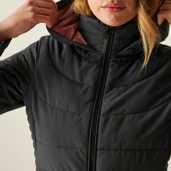 Regatta Women’s Andria Padded Jacket Seal Grey & Dark Pimento | Borderland Muff