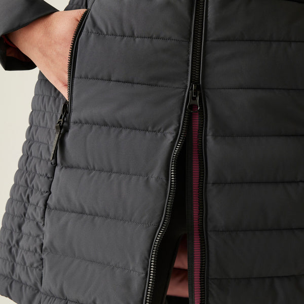 Regatta Women’s Andria Padded Jacket Seal Grey & Dark Pimento | Borderland Muff
