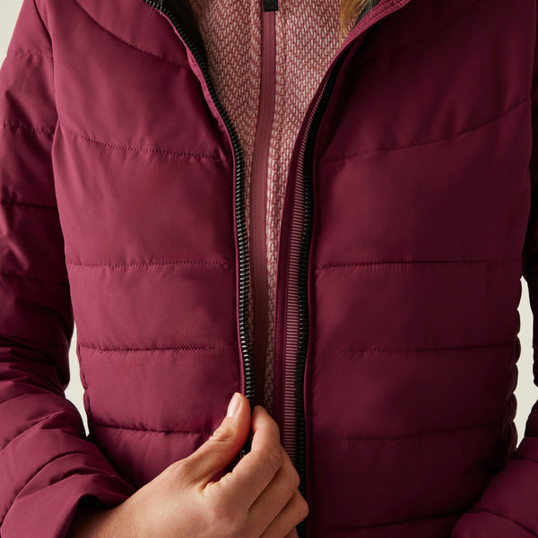 Regatta Women’s Andria Padded Jacket Seal Grey & Dark Pimento | Borderland Muff