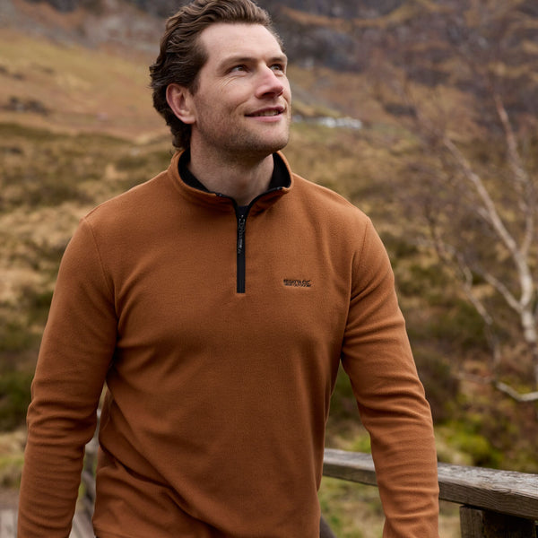 Regatta Thompson Men's Fleece | Lightweight Half Zip Midlayer - Borderland Muff