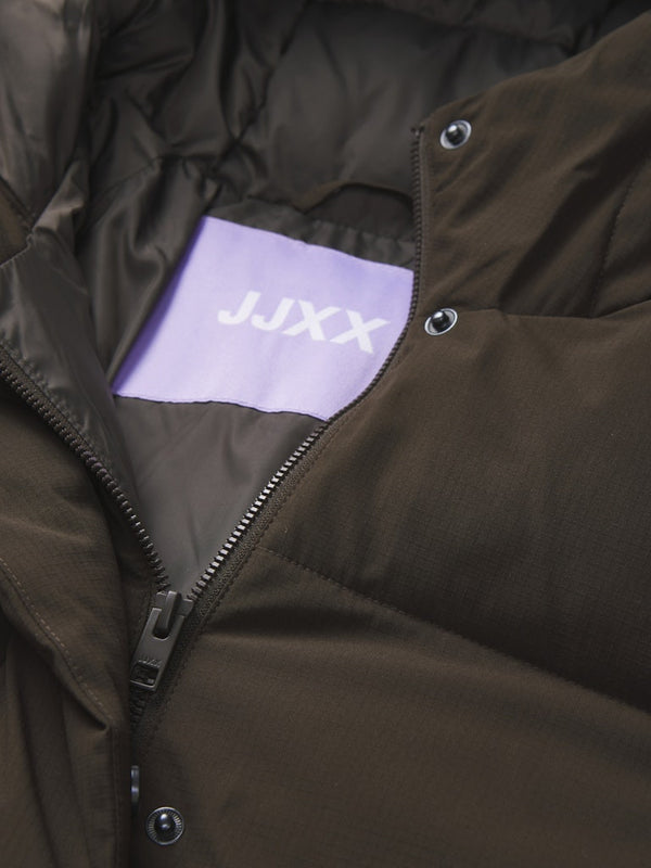 JXGLOBAL Women’s Puffer Jacket | Quilted “Delicioso” Brown Coat