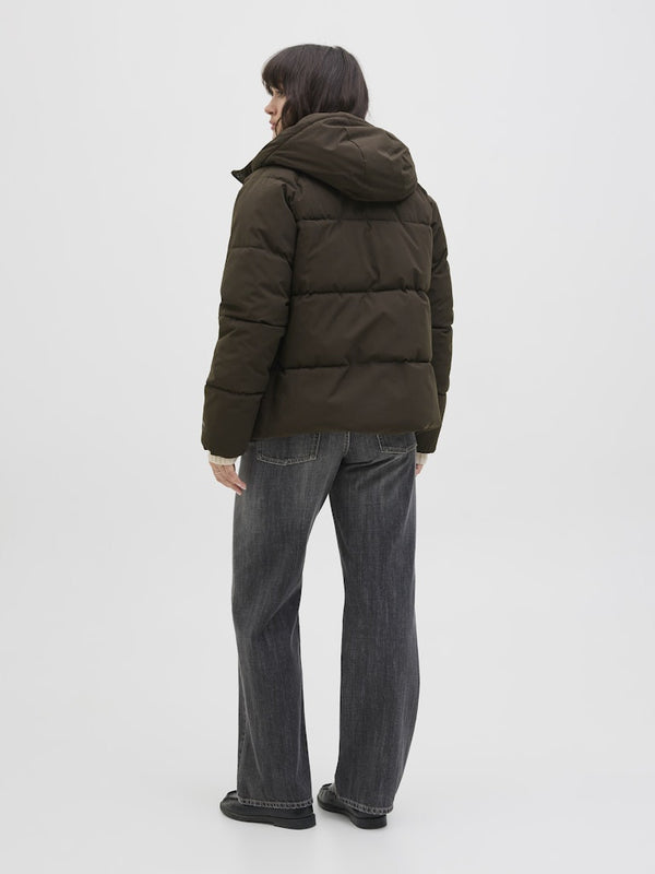 JXGLOBAL Women’s Puffer Jacket | Quilted “Delicioso” Brown Coat