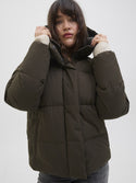 JXGLOBAL Women’s Puffer Jacket | Quilted “Delicioso” Brown Coat