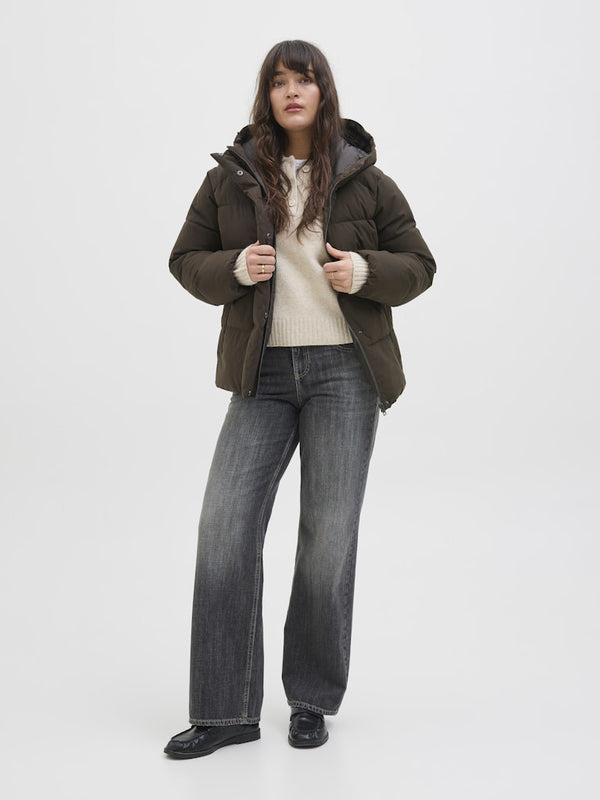 JXGLOBAL Women’s Puffer Jacket | Quilted “Delicioso” Brown Coat