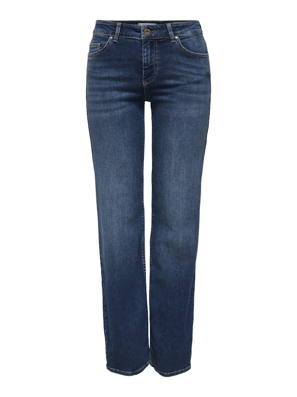 ONLY Blush Mid Straight Jeans | Women’s Dark Blue Organic Cotton Denim