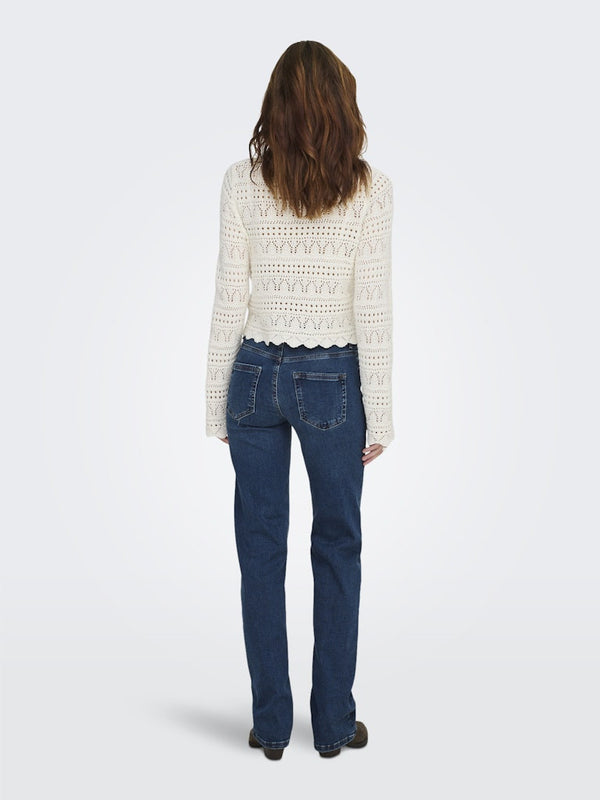 ONLY Blush Mid Straight Jeans | Women’s Dark Blue Organic Cotton Denim